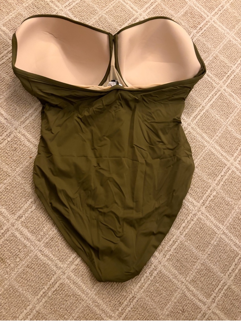 J. Crew Olive Green One-Piece Swimsuit - Picture 2 of 3